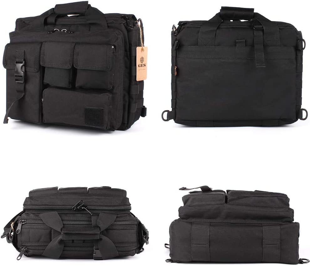 GES Tactical Briefcase, 17.3 Inch Men's Messenger Bag Military Briefcase for Men - Image 8